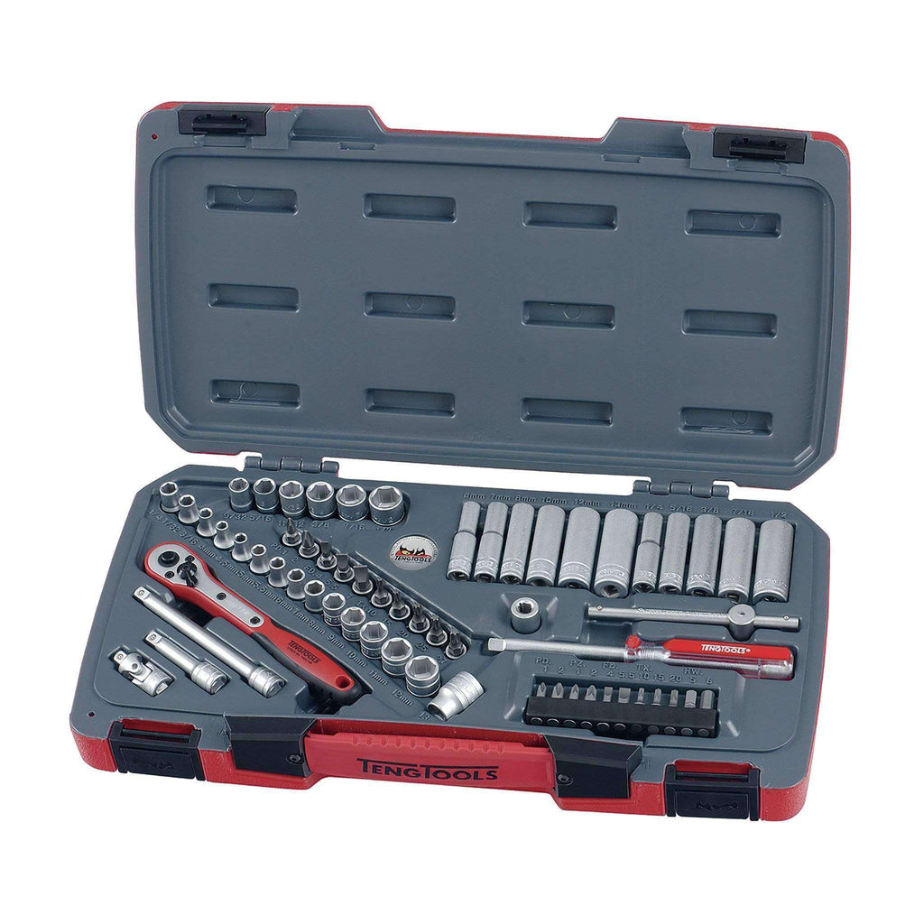 Teng Tools T1460 - 60 Piece 1/4 inch Drive Socket Set - Teng Tools USA