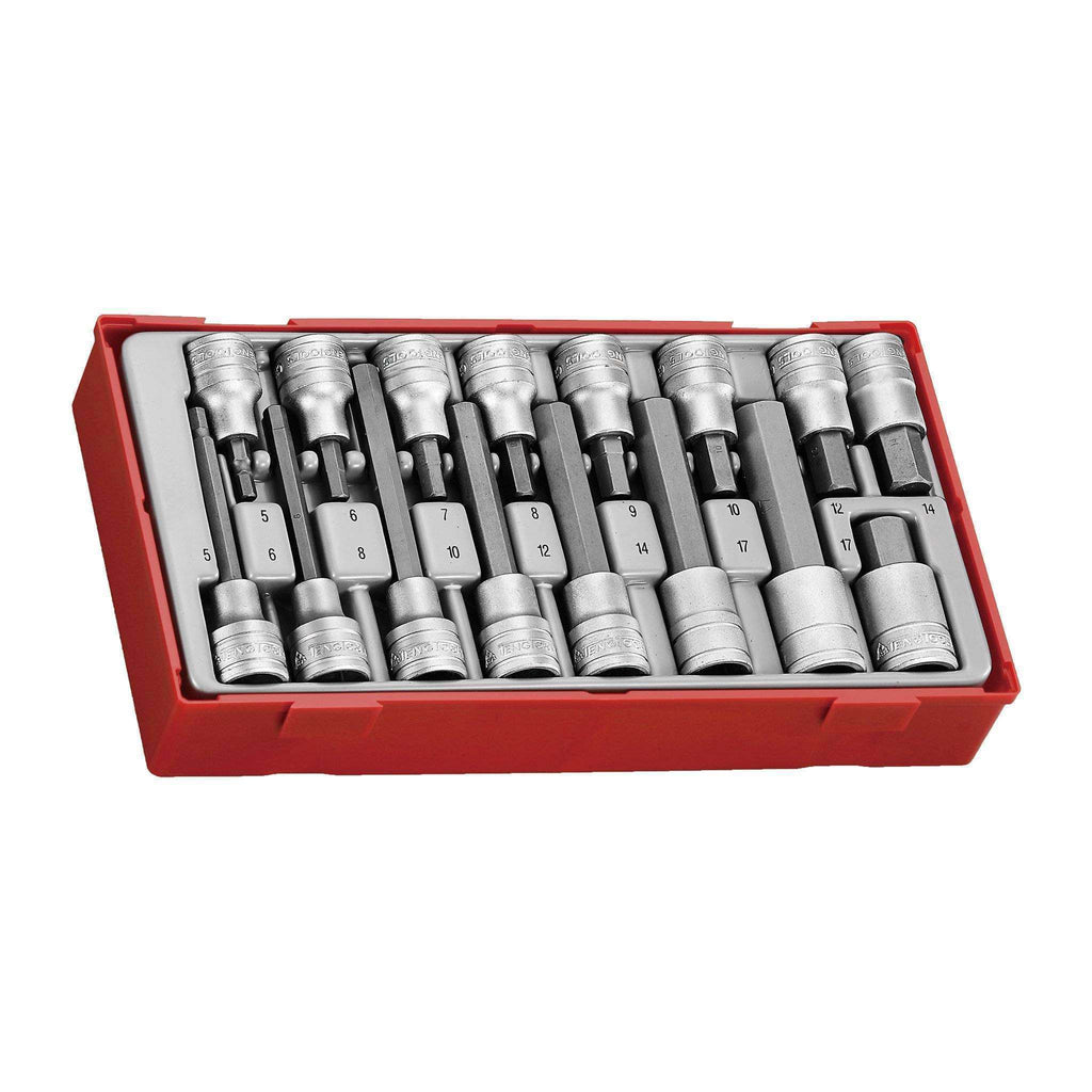 Teng Tools - 16 Piece 1/2 inch Drive Hex Bit Socket Set - TEN-O-TTHEX16 - Teng Tools USA