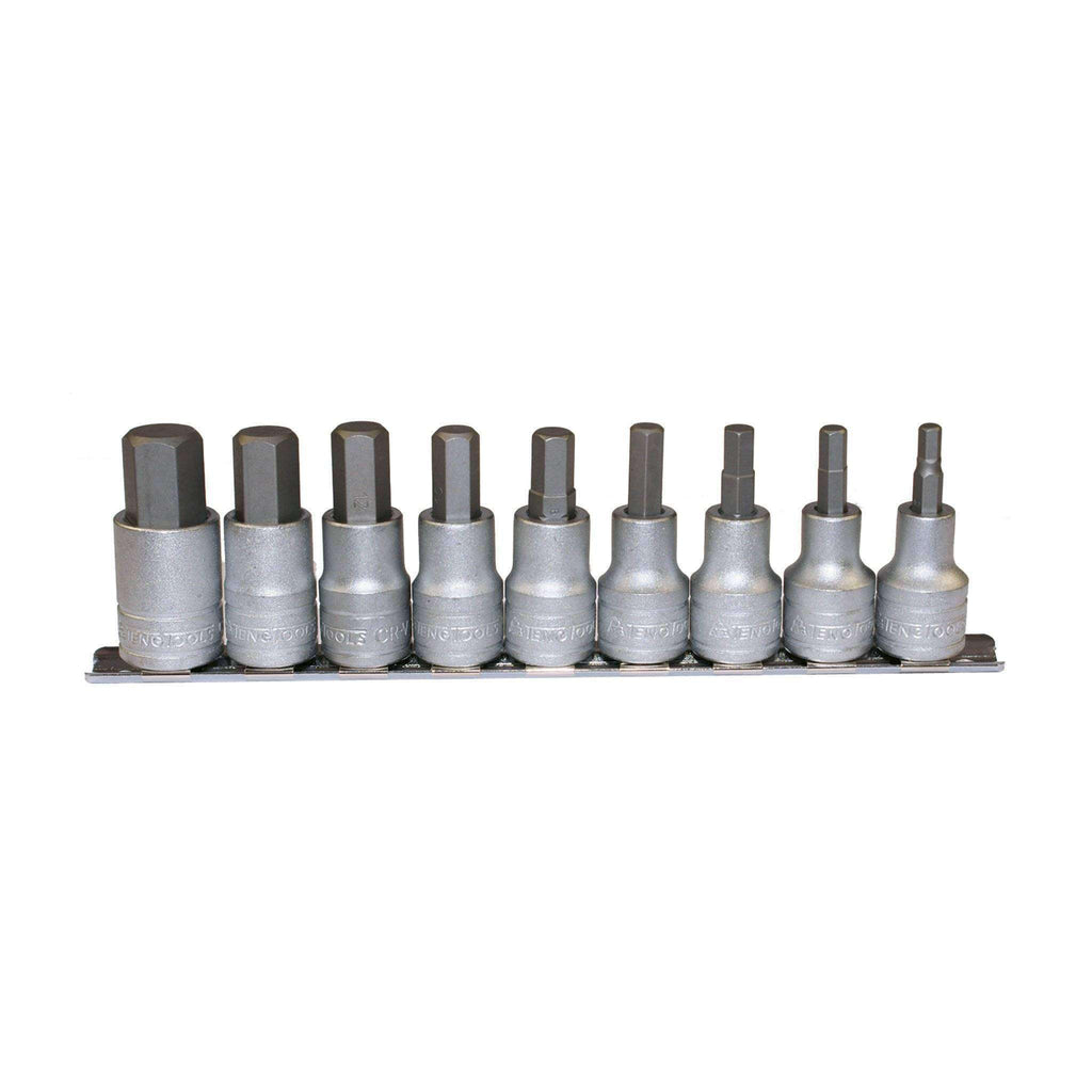 Teng Tools M1212 - 9 Piece 1/2 Inch Drive Metric Hex Bit Socket Set - Teng Tools USA