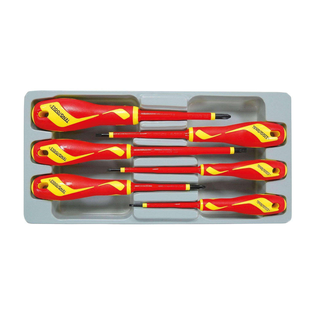 Teng Tools MDV906N - 6 Piece 1000 Volt Insulated Screwdriver Set (Flat, PH) - Teng Tools USA