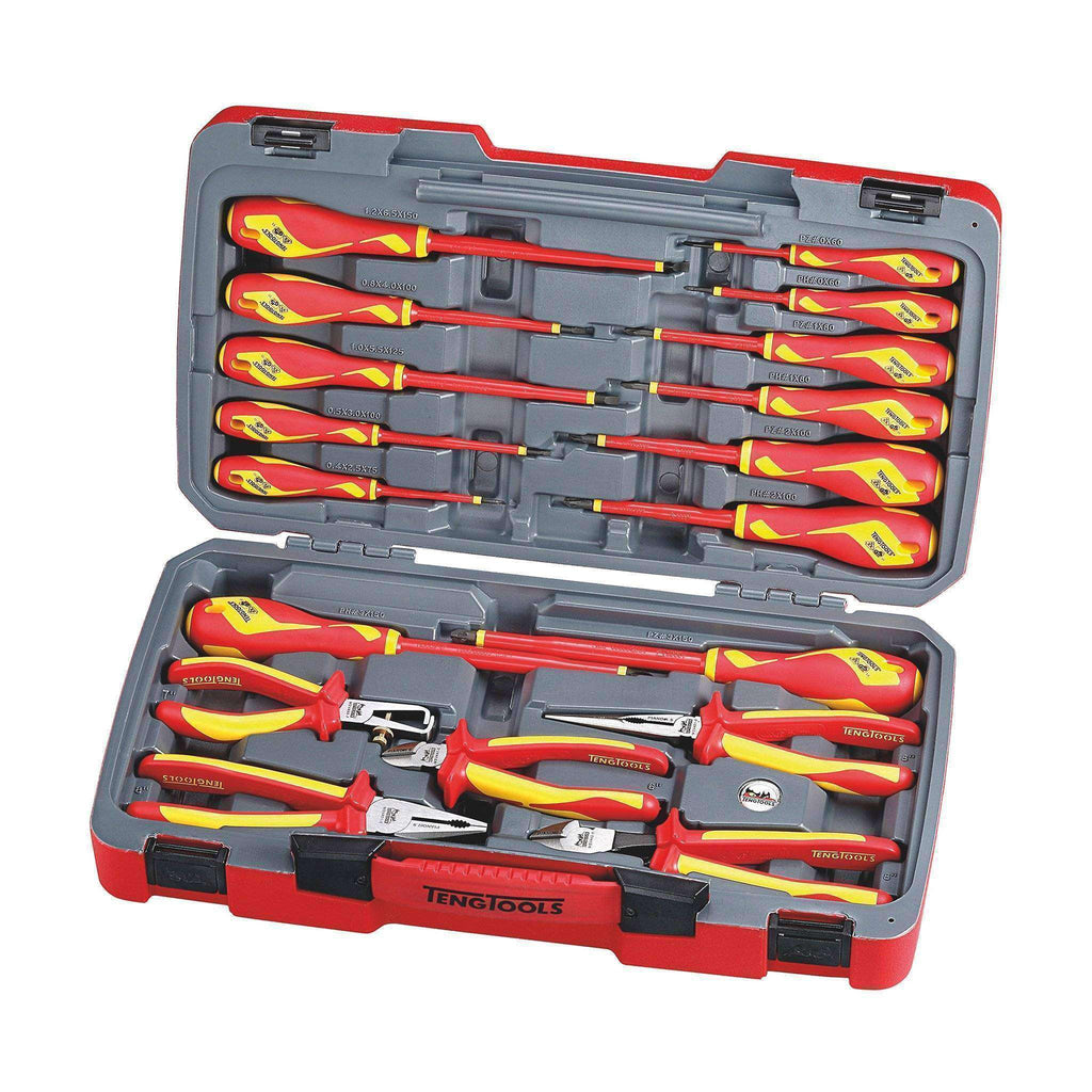 Teng Tools TV18N - 18 Piece Pliers and Screwdriver 1000 Volt Tool Set - Teng Tools USA