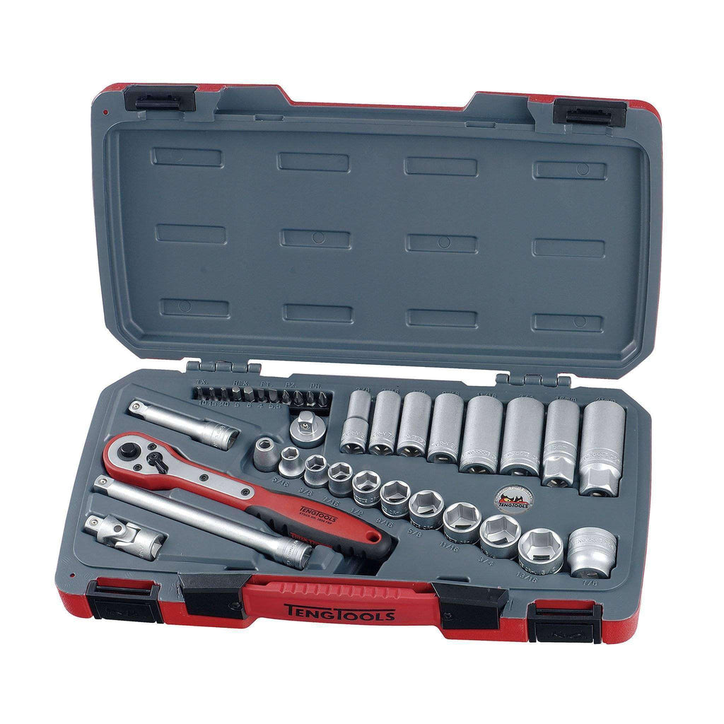 Teng Tools - 35 Piece 3/8" Drive AF Socket Set - TEN-O-T3835AF - Teng Tools USA