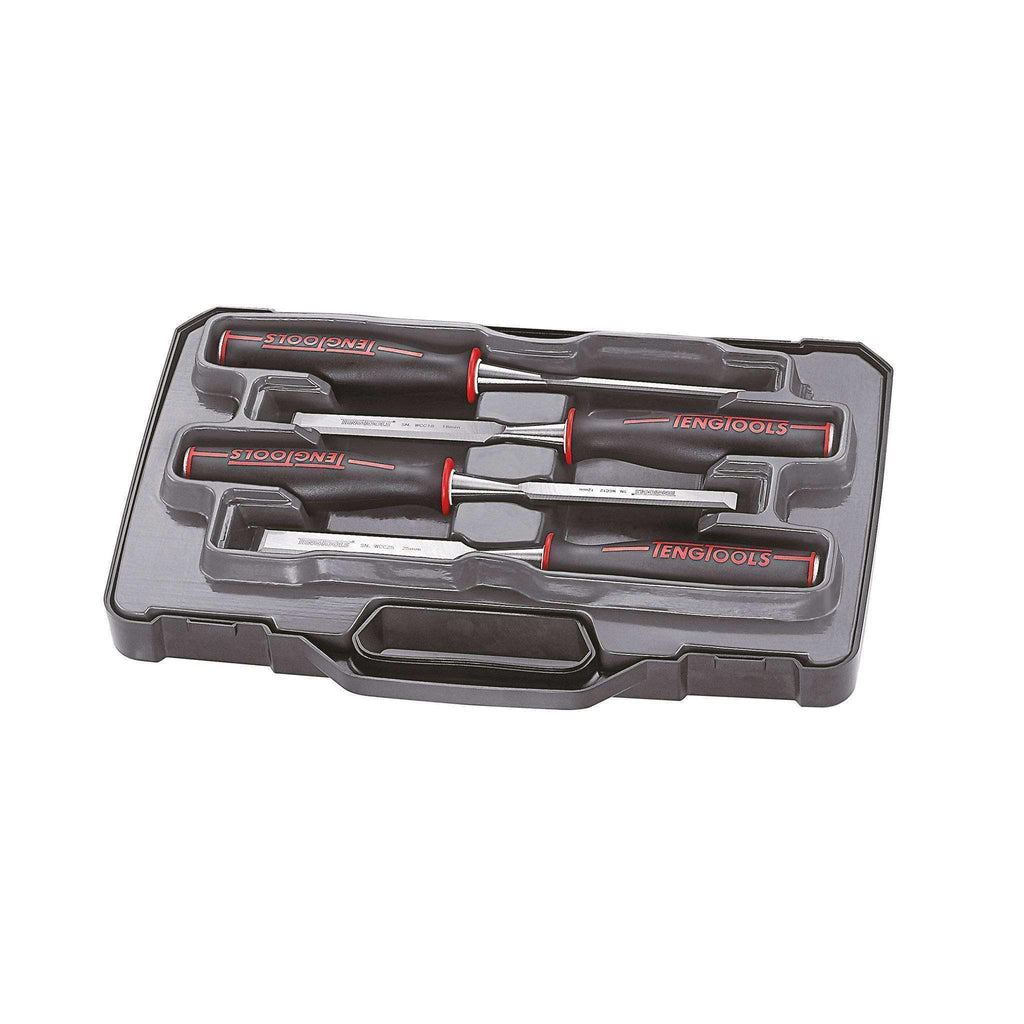 Teng Tools - 4 Piece 6 - 25mm Carpenters Chisel Set - WCS04L - Teng Tools USA