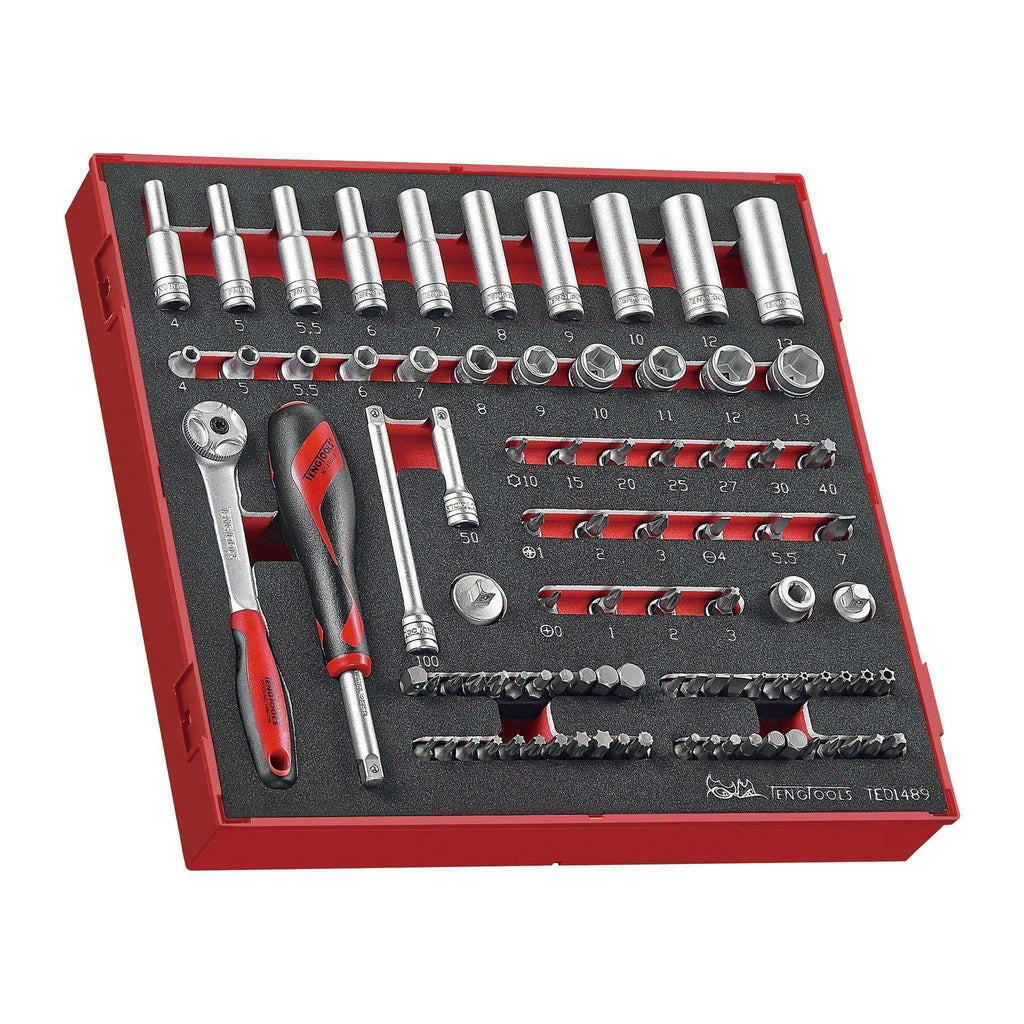 Teng Tools TED1489 - 89 Piece 1/4 inch Drive Socket Set in EVA Tray - Teng Tools USA