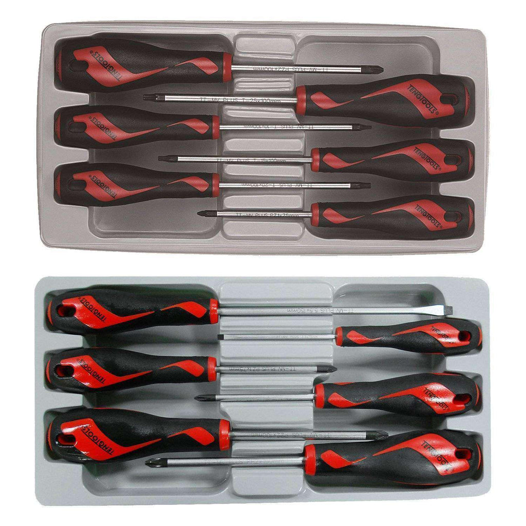 Teng Tools - 12 Piece Screwdriver Set (PZ,TX,Flat,PH) - TEN-O-MD906N2-KIT1 - Teng Tools USA